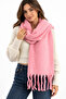 Puffy Pink Soft Textured Women's Scarf Shawl Shoulder Wrap 50 cm X 190 cm - 7