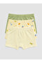 Özmarka New Season Yellow Boys' Printed Boxer Shorts 3-Piece Set - 6