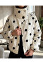 White Polka Dot Bomber Jacket - 7