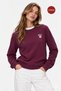 Valley Burgundy Crew Neck Cotton Printed Standard Fit Men's Sweatshirt - 2