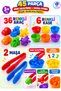 Montessori Color Matching and Counting Game 45 Pieces - Educational Motor Skills Toy with Tongs for Ages 3+ - 2