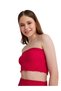 Vs-F008 Finn Light Red Strapless Crop Top Midi Skirt Two Piece Set - 4