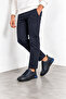 Vega Men's Genuine Leather Sports Shoes - Navy Blue - 3