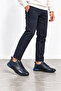 Vega Men's Genuine Leather Sports Shoes - Navy Blue - 2