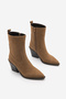 Women's Cowboy Suede Pointed Toe Western Boots Fetya Taba - 5