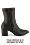 Cordelia Brown Stretch Pointed Toe Zippered Thick Heeled Boots - 5