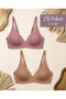 2-Pack Women's Laser Cut Seamless Underwire-Free Bra with Adjustable Straps - 3