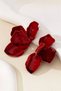 Large Size Flower Figure Shiny Finish Women's Earrings 7 cm X 4 cm - 3