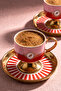 Birdy Porcelain 2-Person 4-Piece Coffee Cup Set - 4