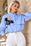 Floral Embroidered Striped Crop Shirt - 2