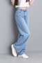 High Waist Lycra Wide Leg Palazzo Women's Denim Pants - 2