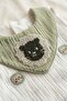 Baby boy muslin romper summer strappy cotton lion embroidered patterned 0-3-6-9-12 months - 4