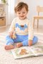 Baby Boy 2-Piece Set Pooh Bear Bow Tie Embroidered Shoulder Snap Sweatshirt Sweatpants Bottom 2-Piece Set 6-2 - 4