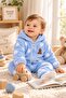 Welsoft hooded baby romper polka dot zipper plush winter warm jumpsuit 6-9-12-18 months - 7