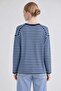 Striped sweatshirt light blue - 5