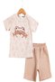 Baby Boy Chenille Embossed Embroidered Summer Top and Bottom 2-Piece Set 6-24 Months Short Sleeve Shorts - 5