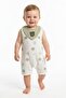 Baby boy muslin romper summer strappy cotton lion embroidered patterned 0-3-6-9-12 months