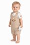 Baby Boy Car Embroidered Salopet Jumpsuit Set 3-Piece Set (Snap-On Bottom Bodysuit + Jumpsuit + Socks) 3-6-9