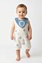 Baby boy muslin romper summer strappy cotton lion embroidered patterned 0-3-6-9-12 months