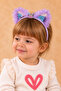 Girl's Lace Detailed Transparent Eared Crown - Sparkling Hair Accessory with Sequin Filling Inside