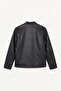 Water Repellent Slim Fit Fitted Collar Zippered Faux Leather Coat D8525Ax25Sp - 7