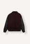 Oversize Snap Fastener Ribbed Contrast Bomber Jacket H1575Ax26Au - 4