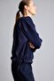 Crew Neck Lace-Up Waist Relaxed Fit Cardigan I2728Ax26Au - 3