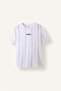 Standard Fit Crew Neck Vertical Striped Printed Short Sleeve T-Shirt I7748Ax26Au - 5