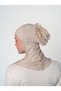 Large Hijab Bonnet with Knotted Neck Collar - St 124 (7812410) - 3
