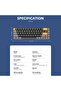 GD68 68 Keys Tri-Mode Wireless RGB Mechanical Gaming Keyboard, Yellow Switch, 1200mAh Battery, Brown Suga - 5