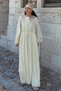 Fleur Viscose Tie Long Dress Yellow - 6