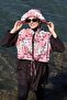 Parachute Floral Patterned Tie-Up Hijab Swimsuit Set Pink - 7