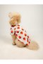 Cat Dog Outfit Shirt Strawberry Patterned Cotton Design Fabric Dog Outfit