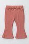 Girl's Plush Vest, Combed Cotton Vintage Collar 3-Thread Winter Set M00871 Pink - 3