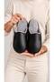 Men's House Slippers Black Leather Fur Lined Plush Warm Sole Winter Comfortable Slippers Dowry Slippers