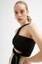 Tactel Tie-Up Crop Blouse - 3