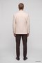 Slim Fit Beige Dobby Fabric Jacket - 3