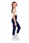 Girls' School High Waist, Running, Hiking, Casual, Sports, Athletic, Workout, Fittness Leggings — Navy Blue - 3