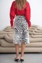 Women's Zebra Patterned Midi Skirt - 7