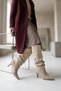 Rumba Beige Suede Gusseted Pull-On Casual Women's Boots