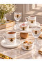 2-Person Porcelain Bee Cup Set and 2-Piece Porcelain Bee Turkish Delight Cup and 2-Piece Glass Cup
