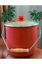 Red Enamel Copper 5 liters 22cm diameter milk yogurt pulp bakraci - 4