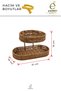29X18 cm 2-Tier Rattan Look Organizer Shelf Organizer Kitchen Bathroom Decorative Wicker Shelf - 4