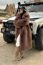 Premium Long Furry Women's Rex Faux Fur Coat - 5