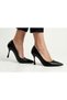 Women's Shoes Black Leather Stiletto Heels Pointed Toe Thin - 4