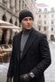Anthracite & Khaki Double-Sided Unisex Folded Solid Color Winter Beanie - 6