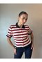 Ruffle Detail Striped Knitwear Cardigan - 6
