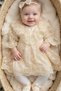 Sakura Baby Girl Guipure Lace Dress Newborn Luxury Dress Set - Hospital Discharge And Religious Ceremony Set
