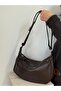 Women's Brown Camellia Model Casual Adjustable Strap Cross Shoulder Bag