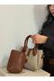 Women's Beige Lavender Model Puppy Adjustable Strap Bag - 5